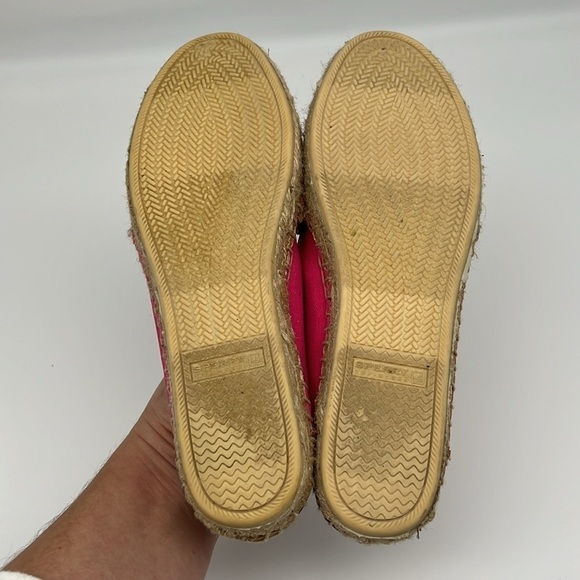 Sperry Top-Sider Danica Salt Washed Canvas Pink Espadrille Flats Slip On size 6M - Picture 9 of 12
